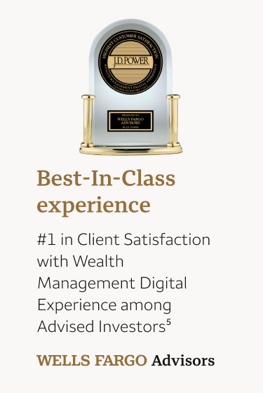 Informative. J.D. Power trophy. Best-in-Class Digital Experience. #1 in client satisfaction with wealth management digital experience among advised investors.